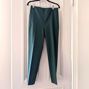 Ann Taylor - High Waist Side Zip Ankle Pant - Bi-Stretch - Curvy Fit - Soft Pine